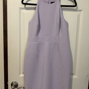 Banana Republic Purple Pleated Halter Mini Dress